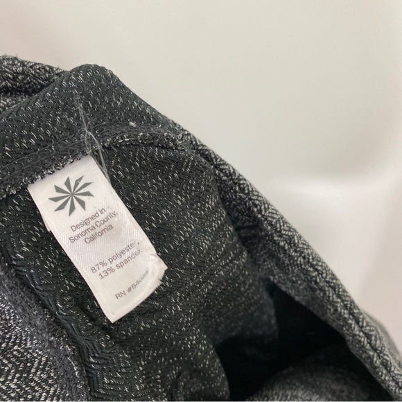 Athleta XS Gray Herringbone Tights Leggings with Pockets Athleisure Casual - Picture 11 of 14